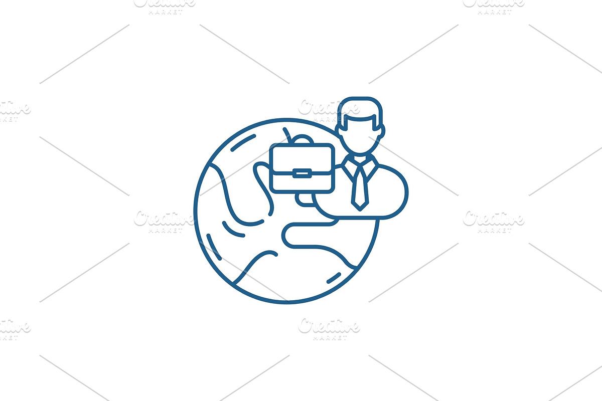 International business line icon in Illustrations - product preview 8