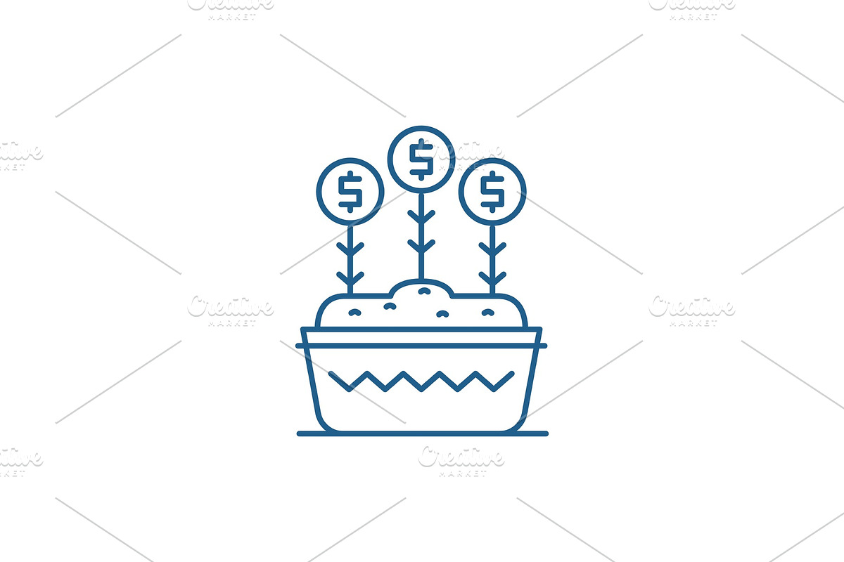 Investment growth line icon concept in Illustrations - product preview 8