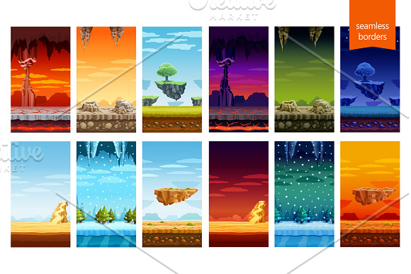 Game Landscape Elements in Illustrations - product preview 1