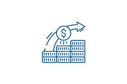 Investment system line icon concept