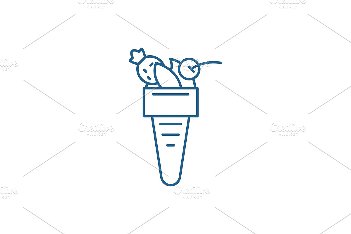 Italian ice cream line icon concept in Illustrations - product preview 8