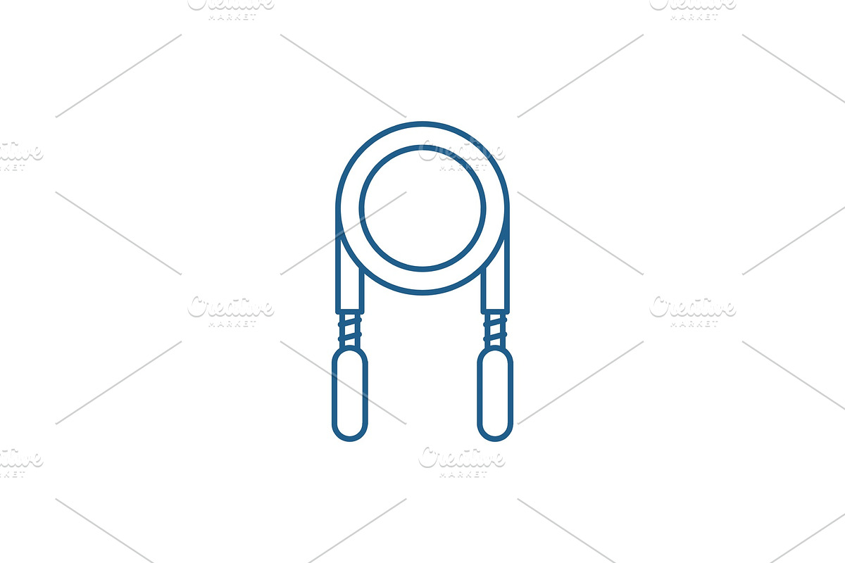 Jump rope line icon concept. Jump in Illustrations - product preview 8