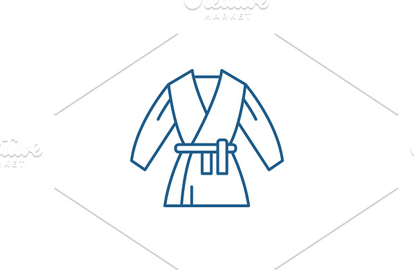 Kimono line icon concept. Kimono