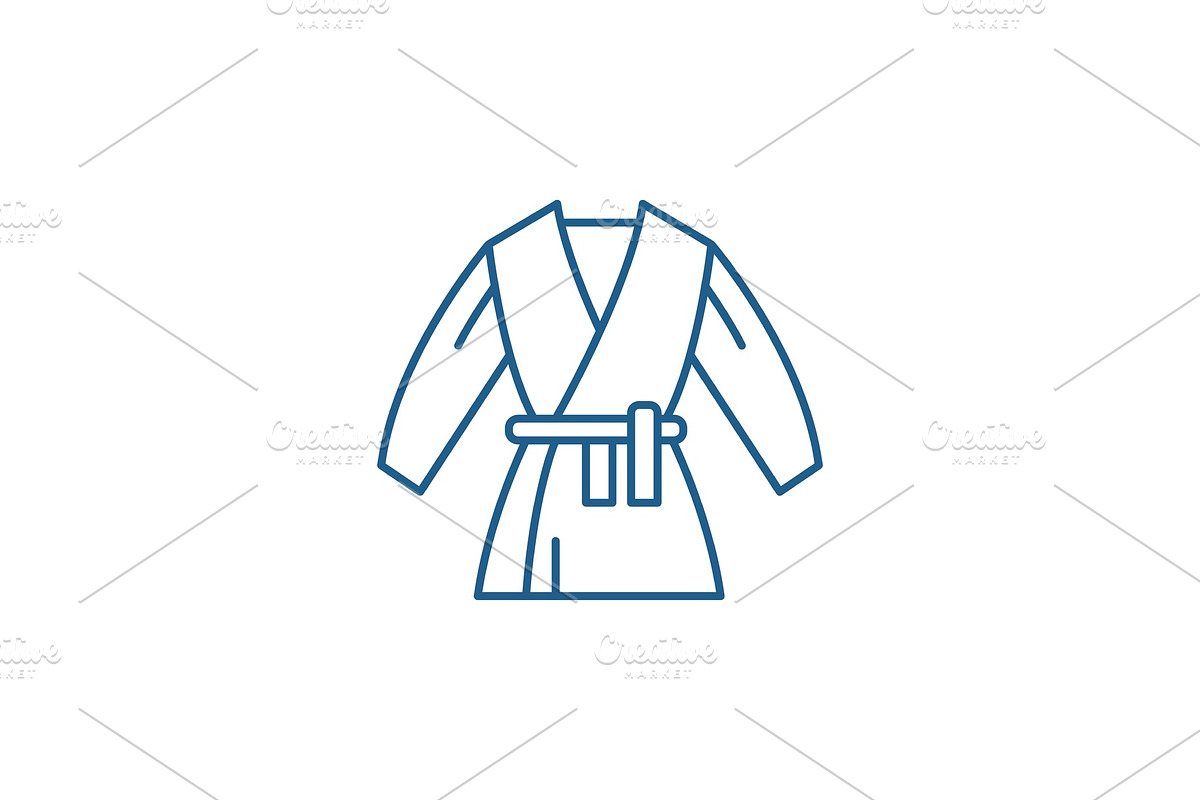 Kimono line icon concept. Kimono in Illustrations - product preview 8