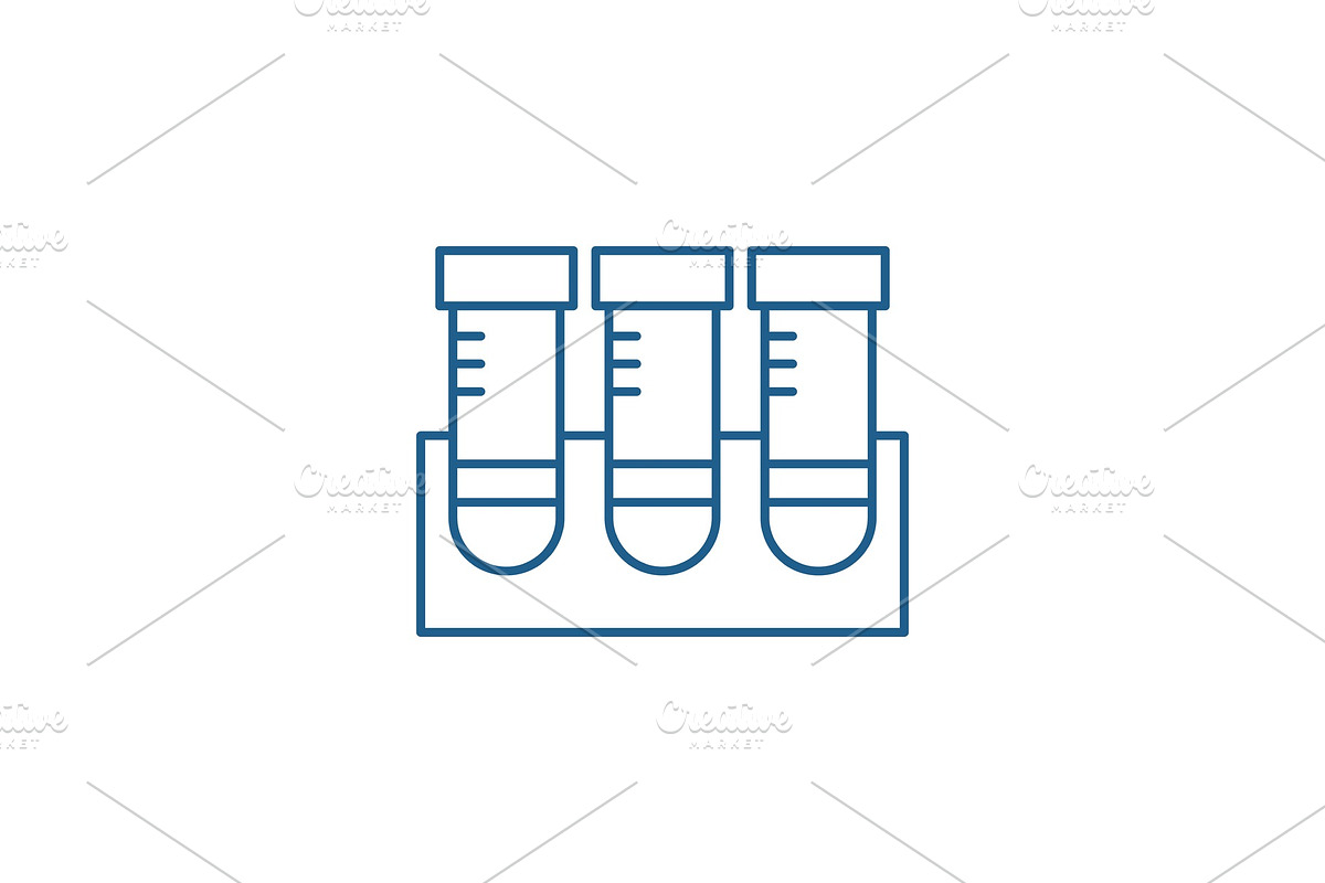 Lab research line icon concept. Lab in Illustrations - product preview 8