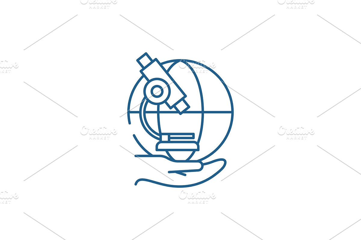 Laboratory research line icon in Illustrations - product preview 8