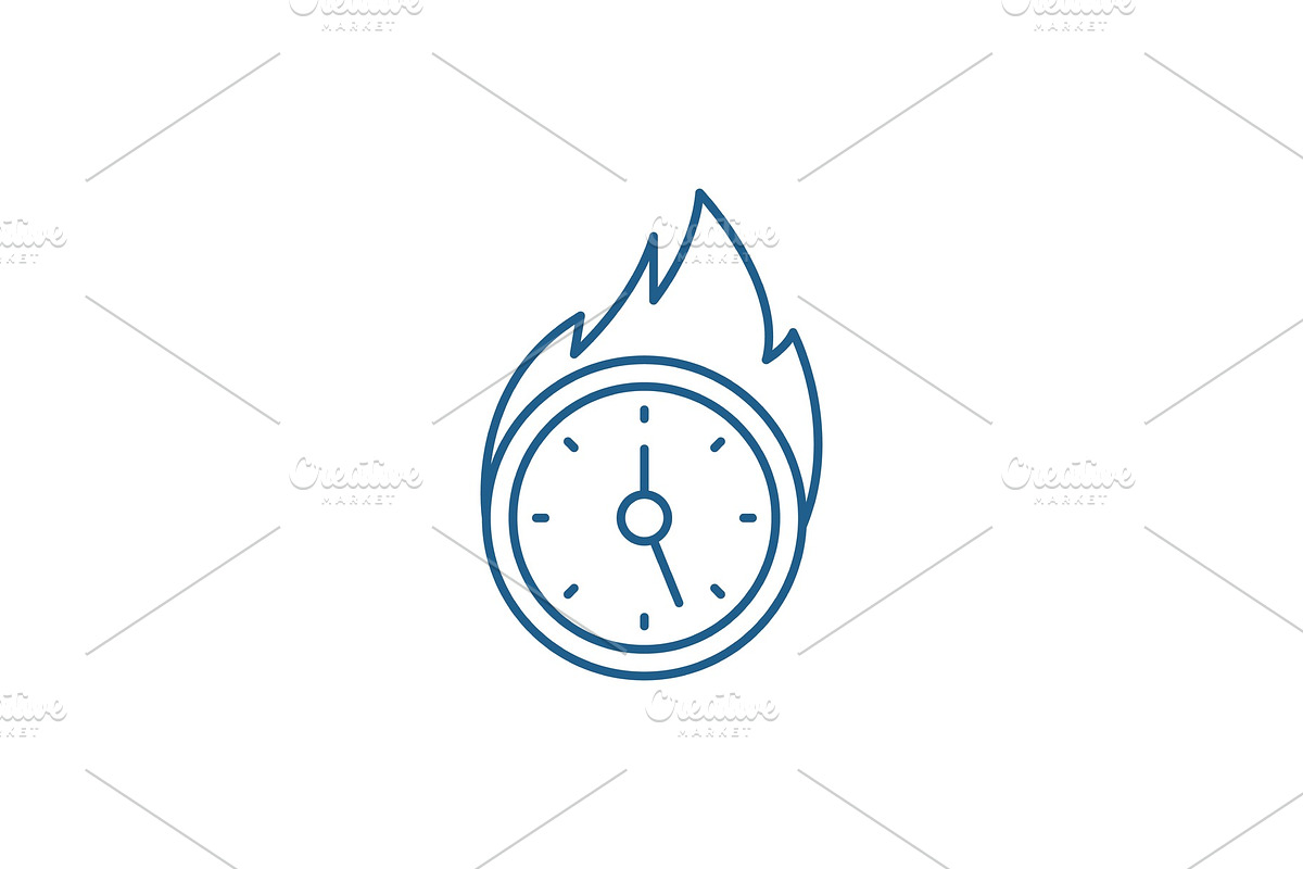 Lack of time line icon concept. Lack in Illustrations - product preview 8
