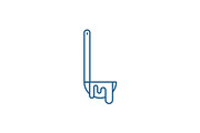 Ladle line icon concept. Ladle flat