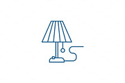 Lamp line icon concept. Lamp flat