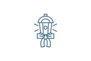 Lantern gift line icon concept