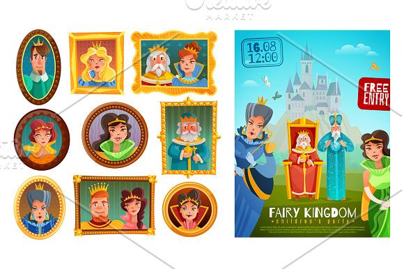 Royal Family Set in Illustrations - product preview 3