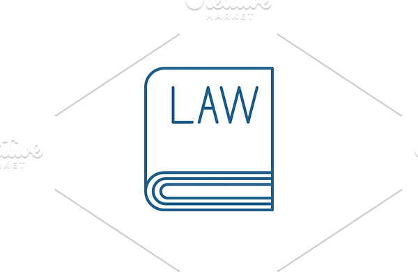 Law line icon concept. Law flat