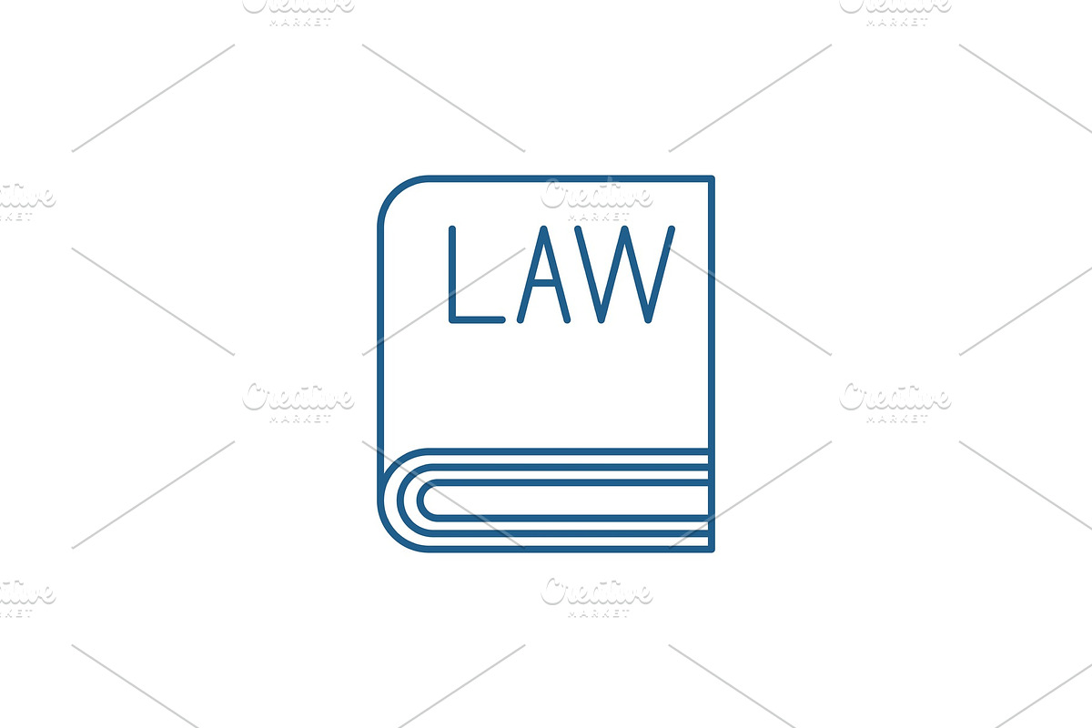 Law line icon concept. Law flat in Illustrations - product preview 8