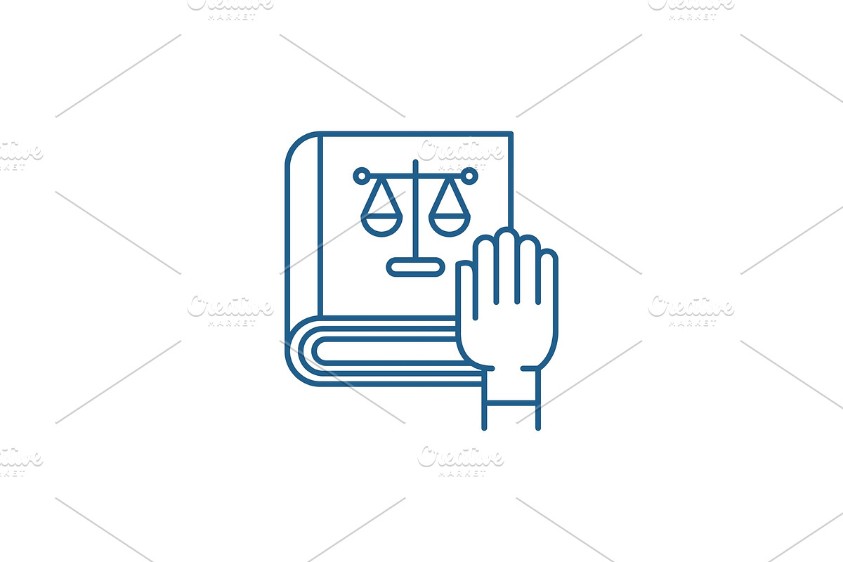 Law and order line icon concept. Law in Textures - product preview 8