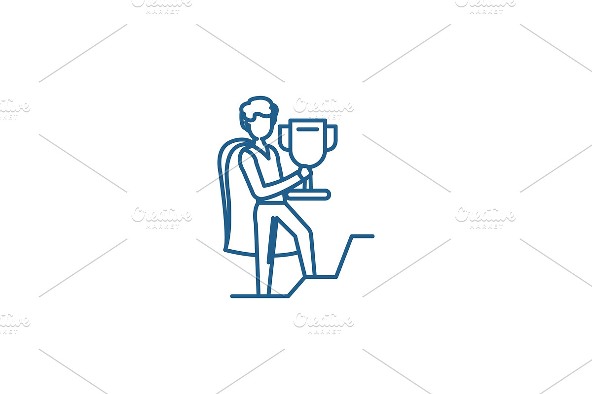 Leaders award line icon concept in Illustrations - product preview 8