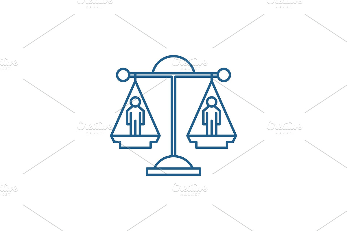 Legal decision line icon concept in Illustrations - product preview 8