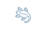 Lizard line icon concept. Lizard