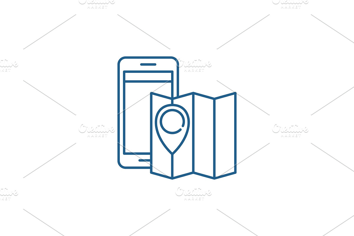 Location line icon concept. Location in Illustrations - product preview 8