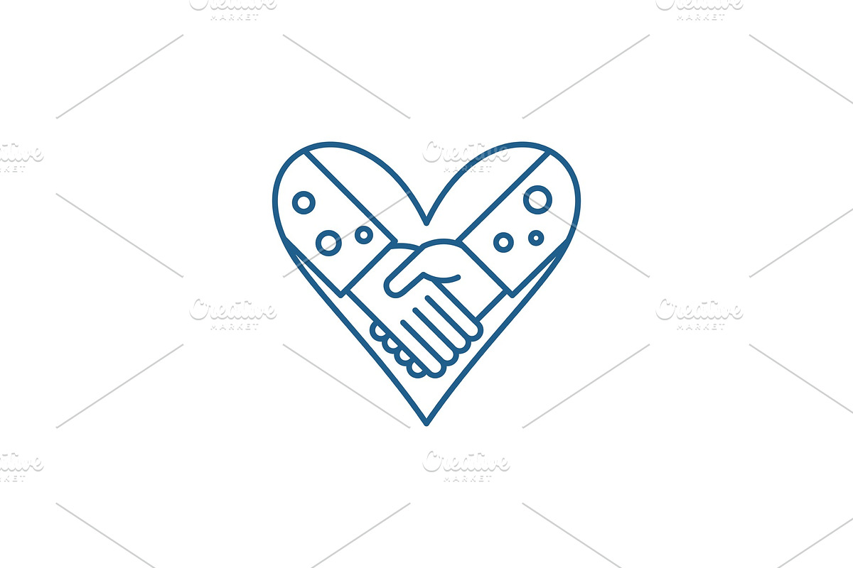 Love fidelity line icon concept in Illustrations - product preview 8