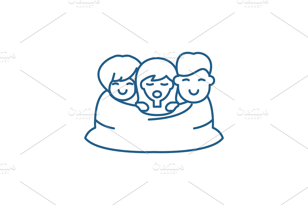 Love triangle line icon concept in Illustrations - product preview 8