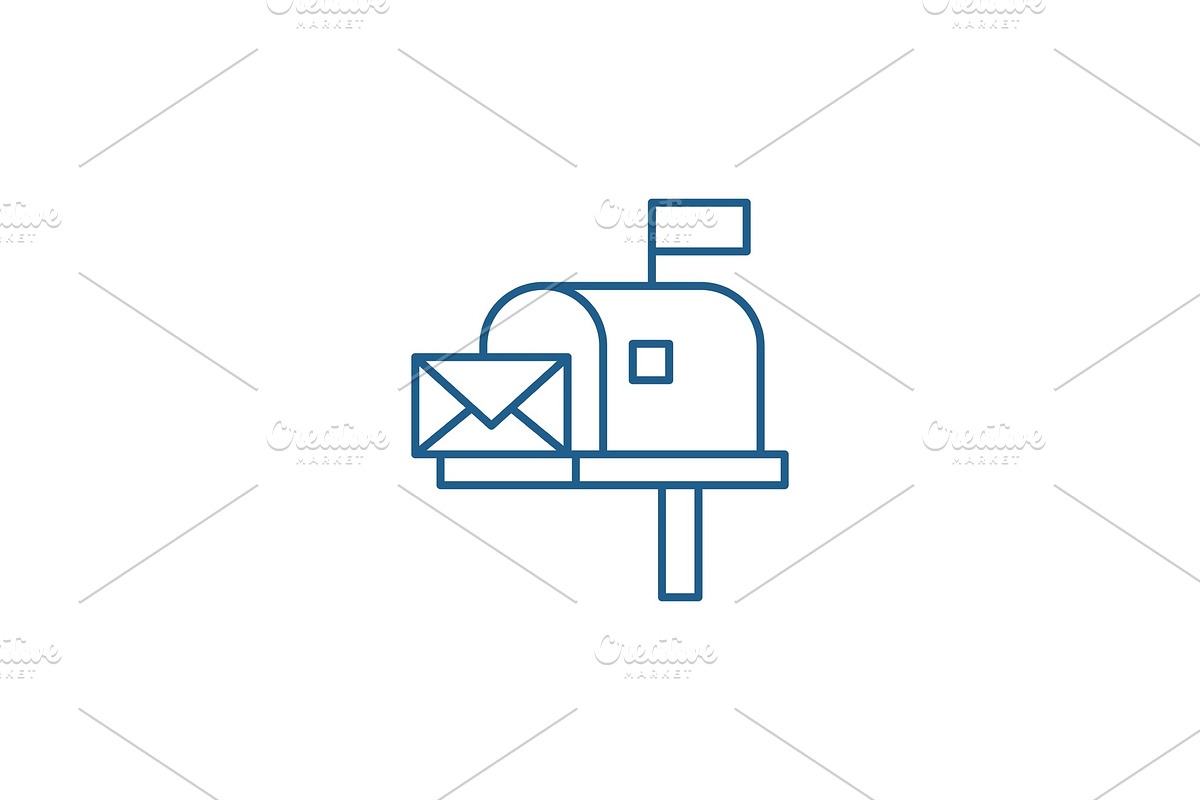 Mailbox line icon concept. Mailbox in Illustrations - product preview 8