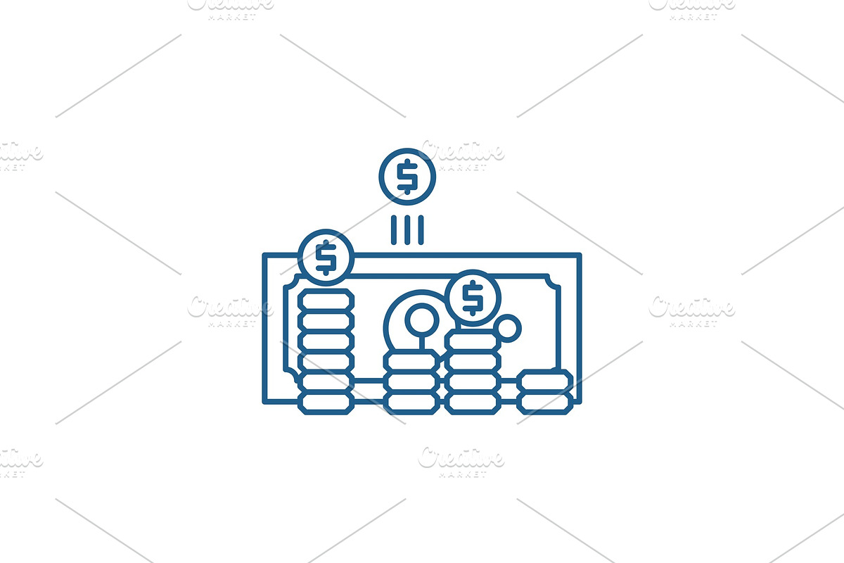 Making money line icon concept in Illustrations - product preview 8