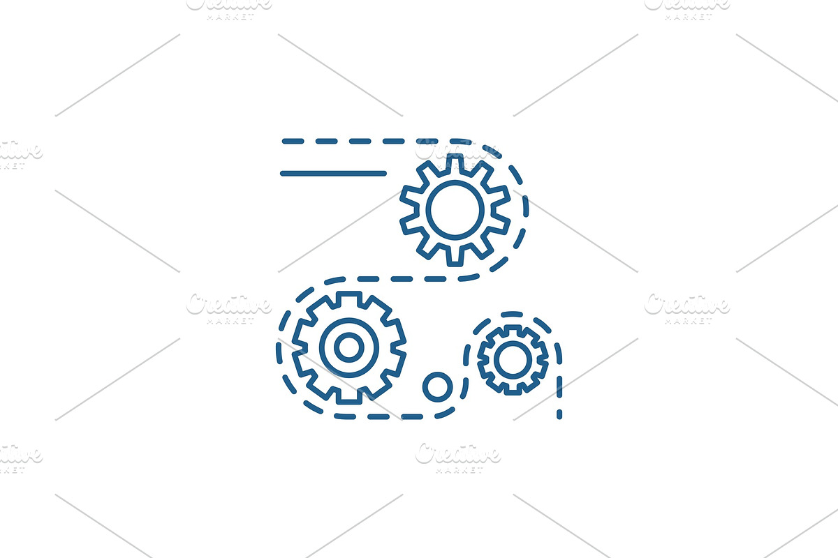Manufacturing processes line icon in Illustrations - product preview 8