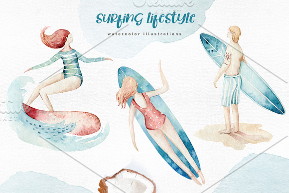 Surfing Lifestyle in Illustrations - product preview 1