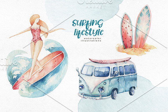 Surfing Lifestyle in Illustrations - product preview 2