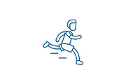 Marathon line icon concept. Marathon