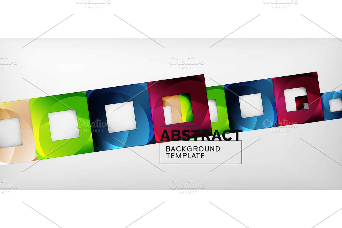 Background with color squares in Illustrations - product preview 8