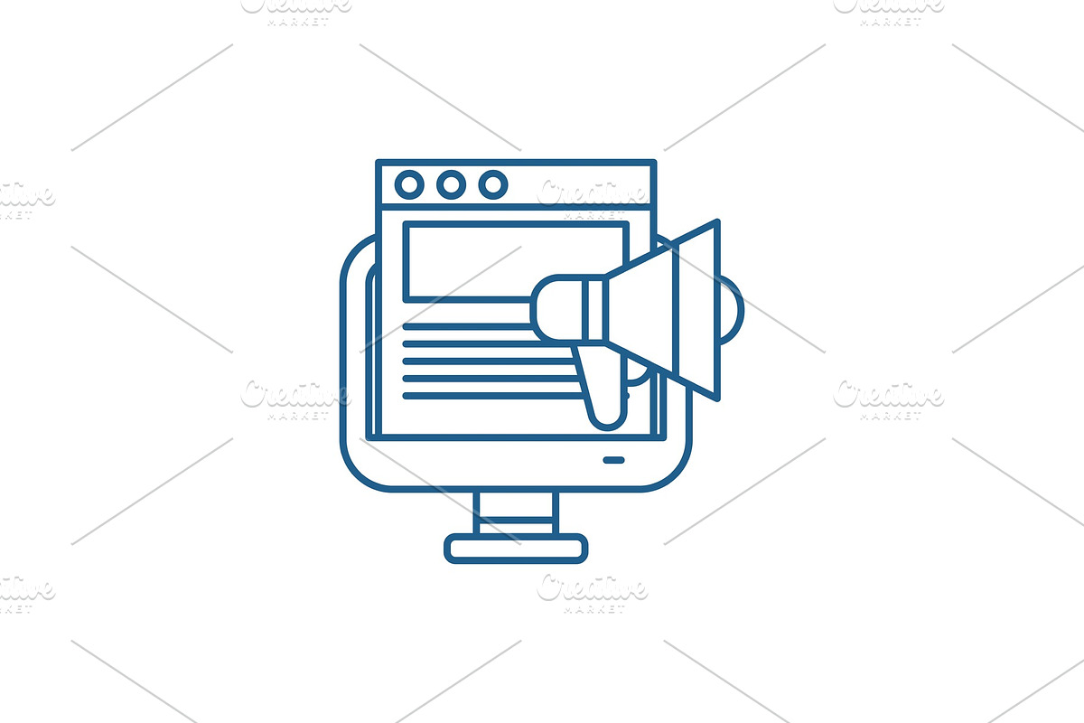 Marketing campaign line icon concept in Illustrations - product preview 8