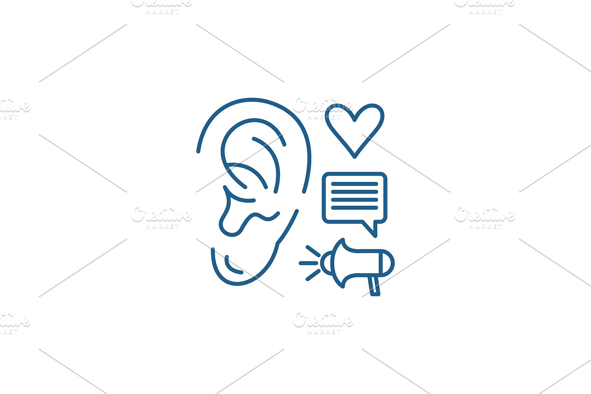 Marketing communications line icon in Illustrations - product preview 8