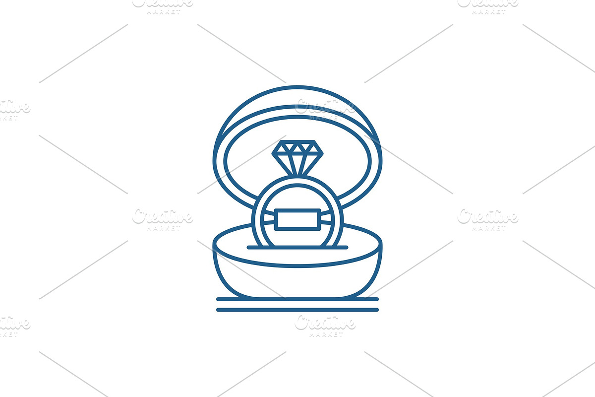 Marriage ceremony line icon concept in Illustrations - product preview 8