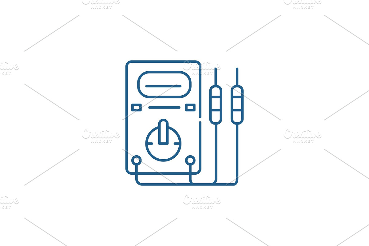 Measuring instruments line icon in Illustrations - product preview 8