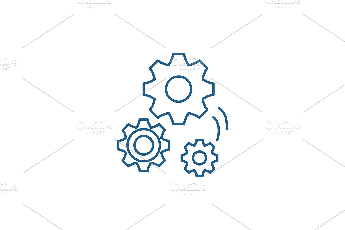 Mechanical engineering line icon in Illustrations - product preview 8