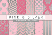 Pink & Silver Digital Paper