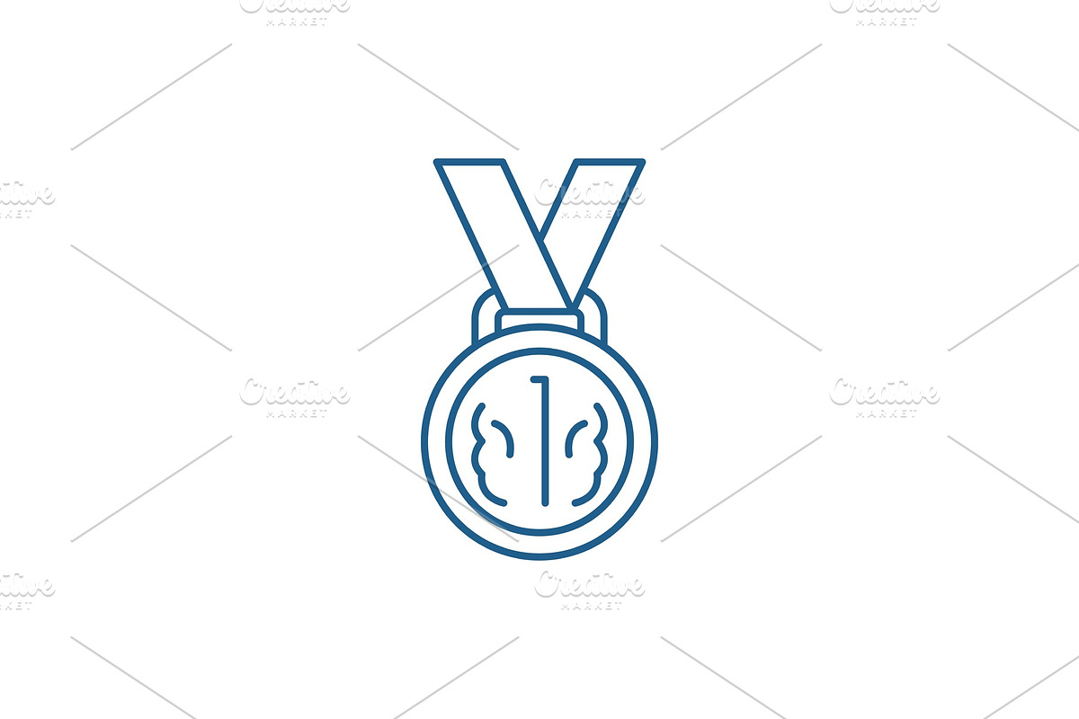 Medal first place line icon concept in Illustrations - product preview 8