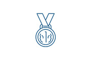 Medal first place line icon concept
