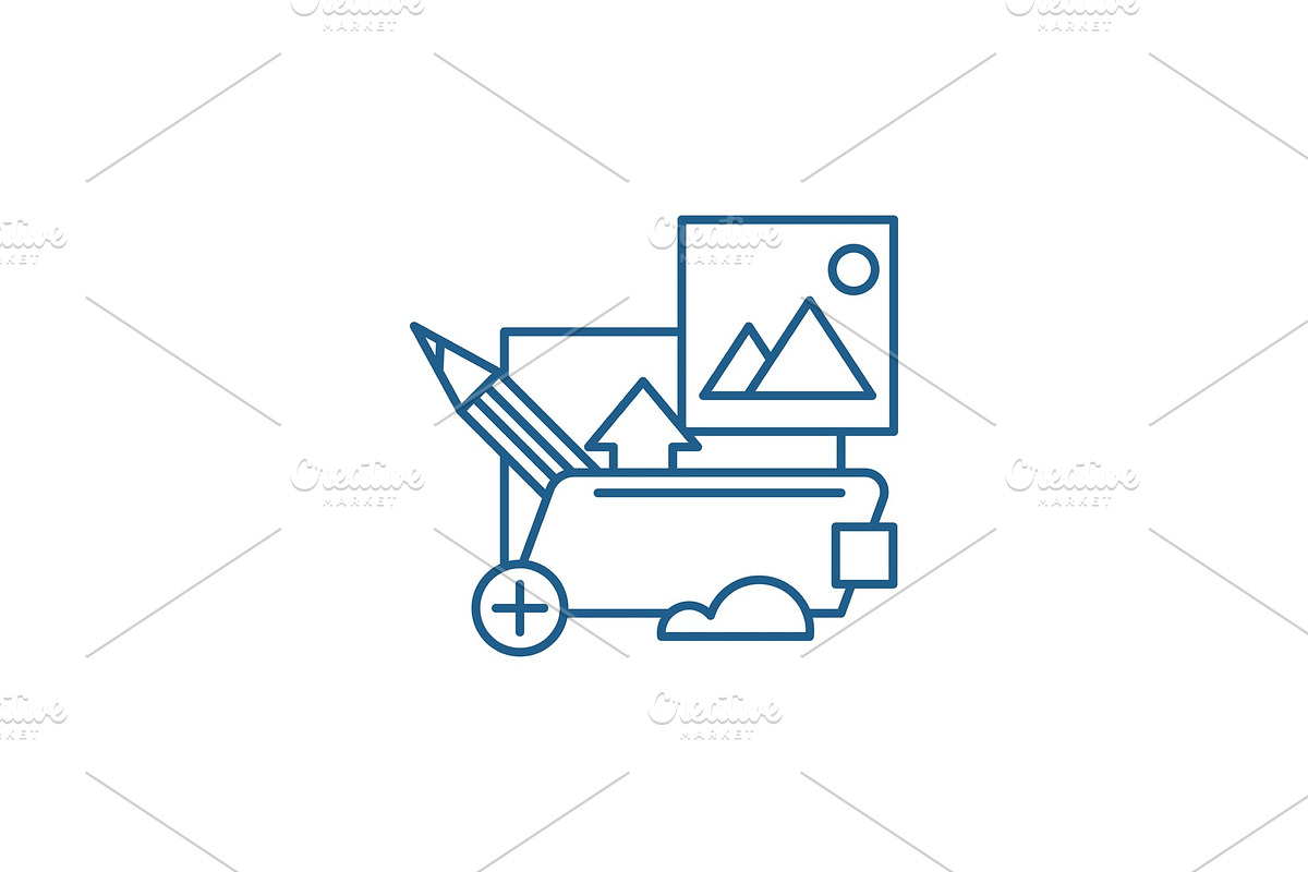 Media files line icon concept. Media in Illustrations - product preview 8