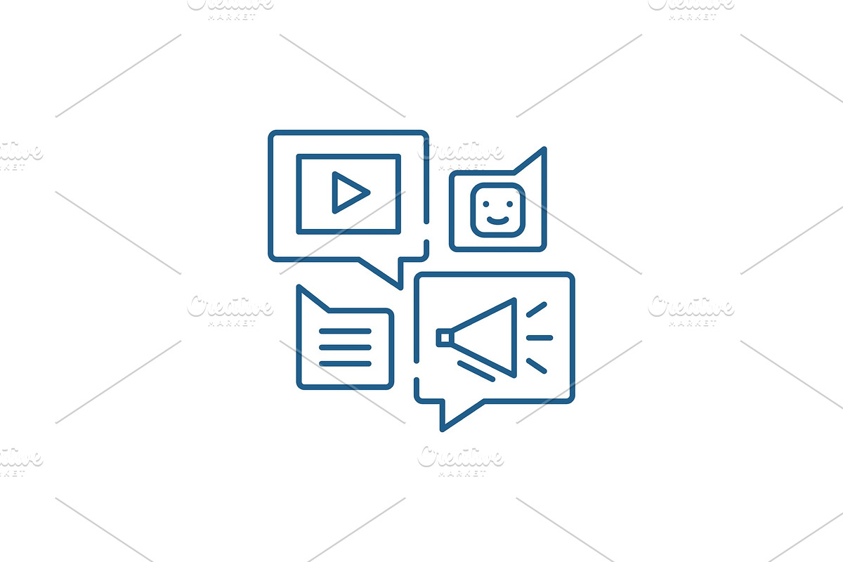 Media online library line icon in Illustrations - product preview 8