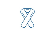 Medical dressing line icon concept