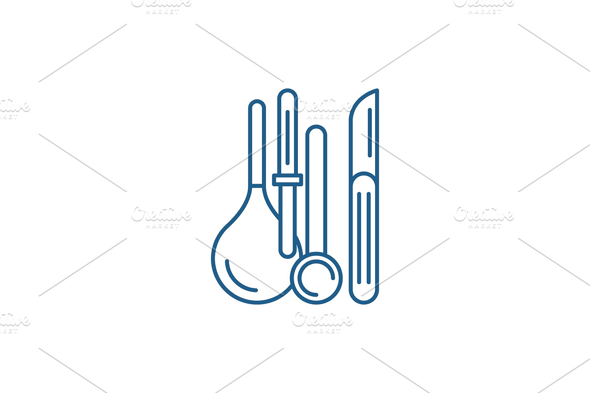 Medical instruments line icon in Objects - product preview 8