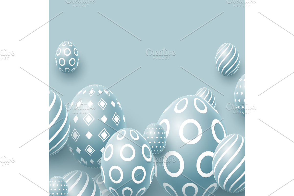 Abstract Easter blue background. in Illustrations - product preview 8