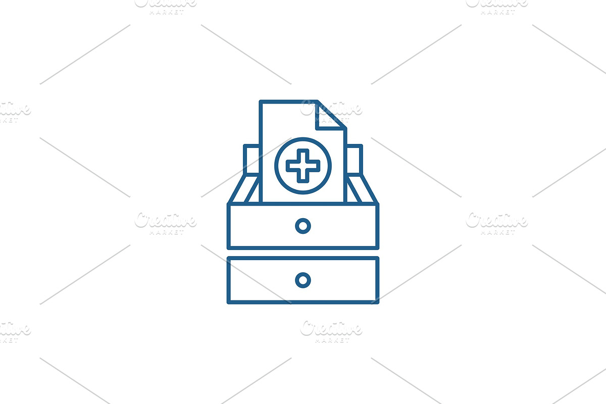 Medical tests line icon concept in Illustrations - product preview 8