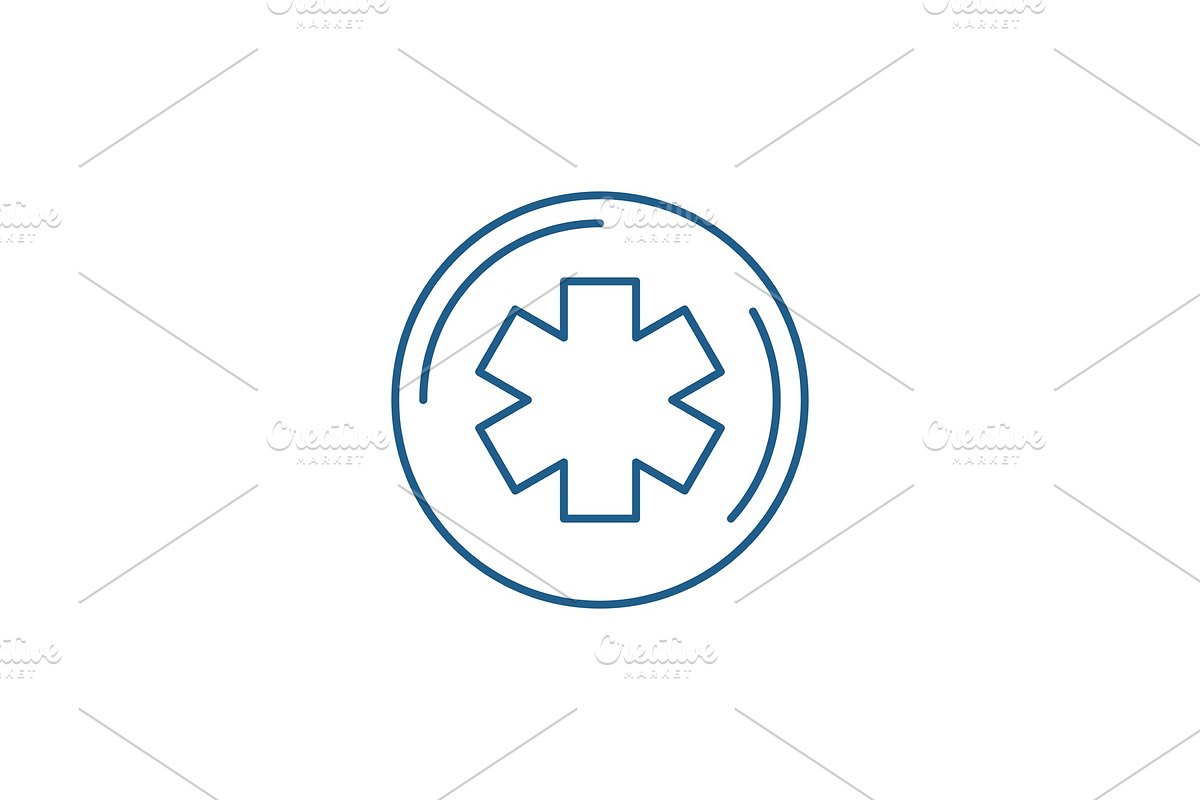 Medicine symbol line icon concept in Illustrations - product preview 8