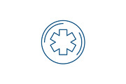Medicine symbol line icon concept