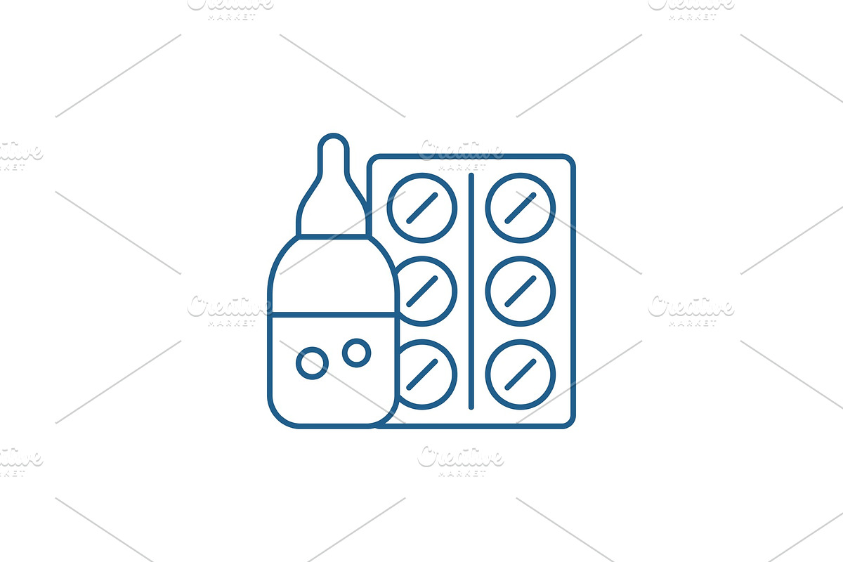Medicines line icon concept in Objects - product preview 8