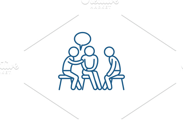 Mentorship line icon concept