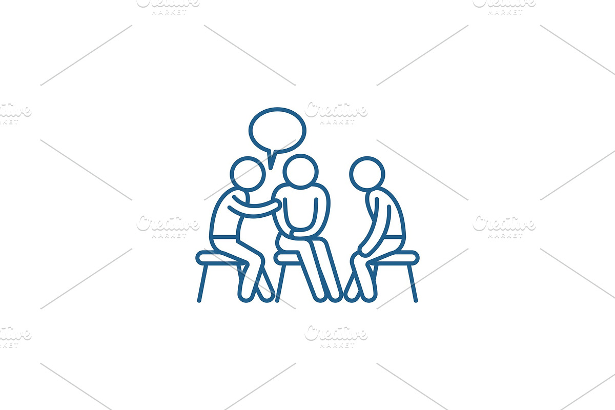 Mentorship line icon concept in Illustrations - product preview 8